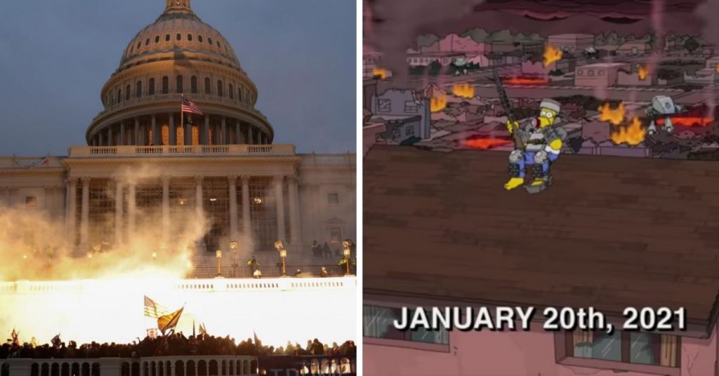 The Simpsons Episode Predicted USA Civil War and Election Riots 2021
