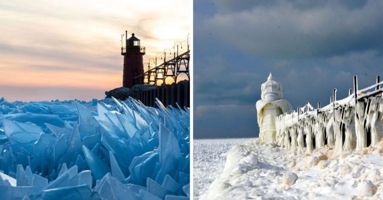 Lake Michigan Frozen 2019