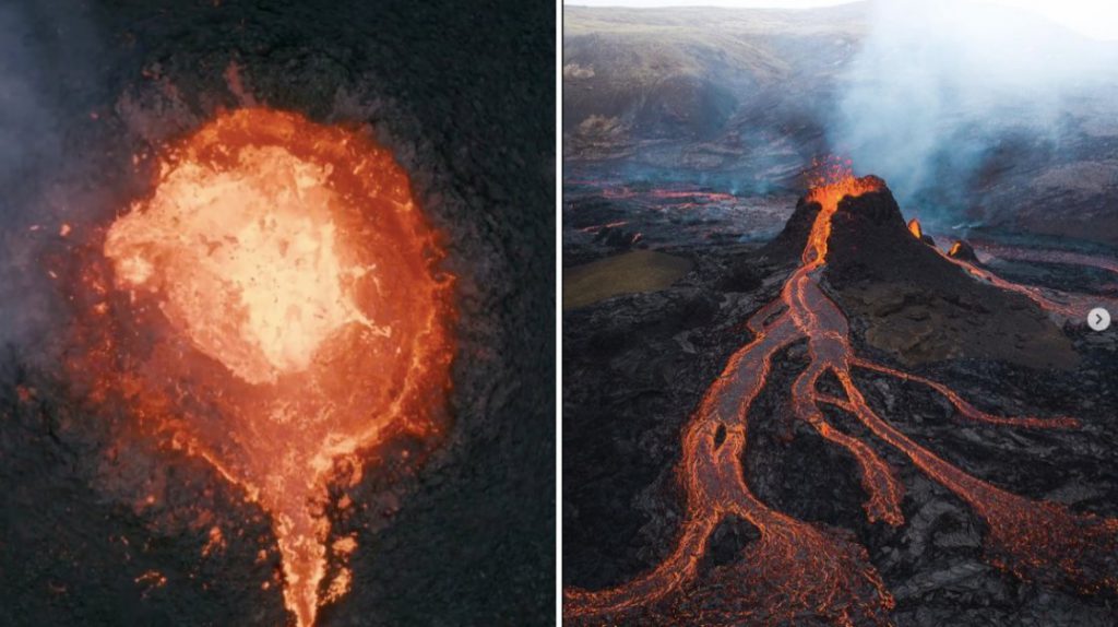 Photographer’s Drone Melts While Capturing An Aerial Shot Of A Volcanic Eruption FI