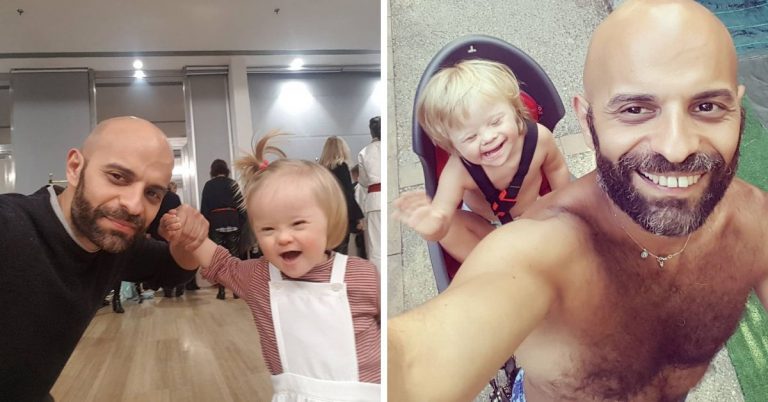Lucas Trapanese with baby Alba
